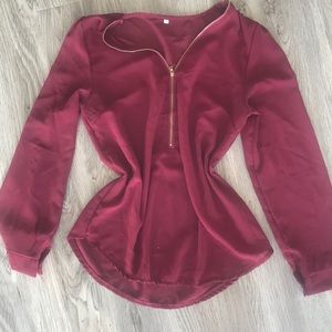 Red long sleeve shirt (M)